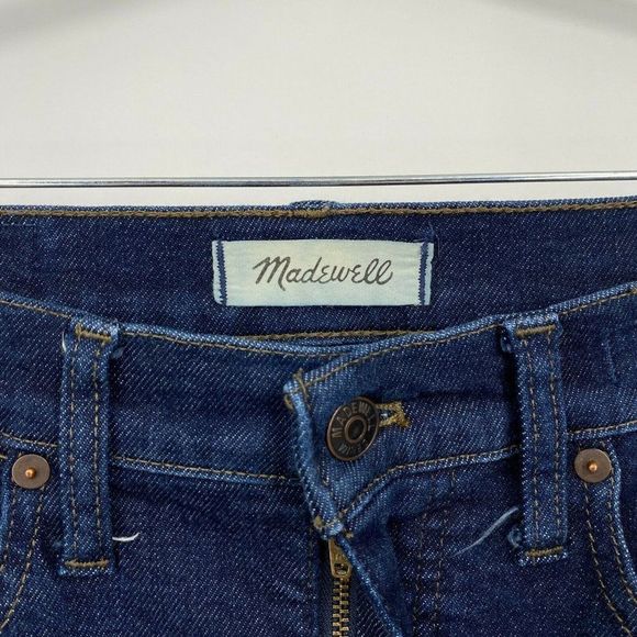 Madewell 9" Mid Rise Skinny Jeans Women's Size 26 Stretch Dark Wash Denim Blue - Picture 4 of 11